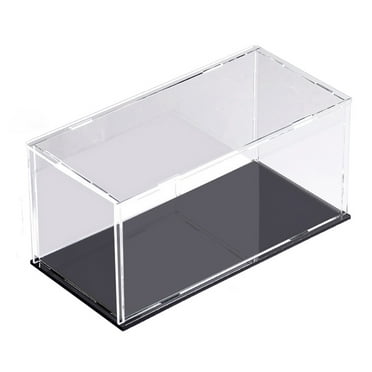 4 Shelf Clear Display Acrylic Case 9 ¾ x 9 ¾ x 18 ½ Lock Tower Removable Shelves